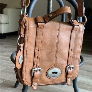 Fossil Leather crossbody bag, used once on a trip